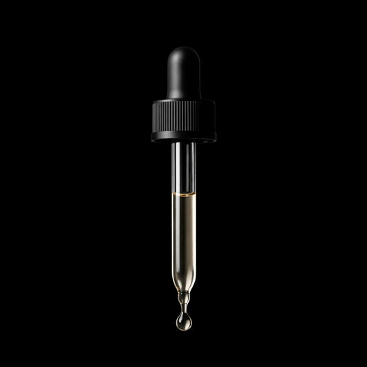 CBD oil pipette dropper black cap
