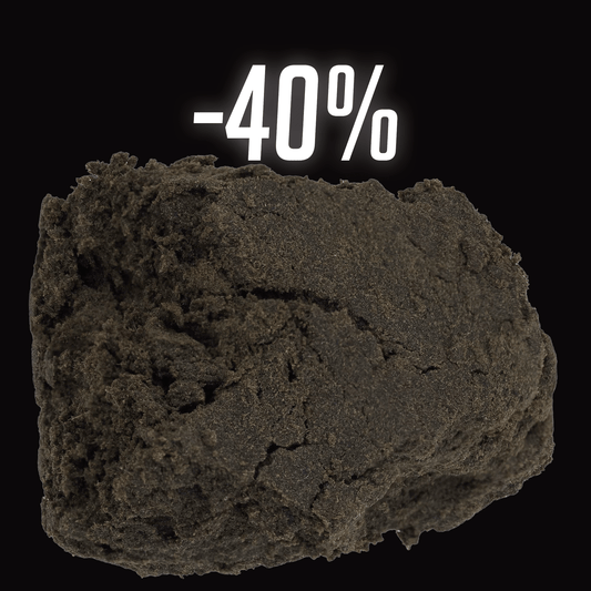 Aekte Vare 21% CBD hash block with firm traditional texture