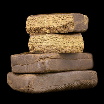 Luxus Ketama 25% THCA hash block with dark smooth exterior