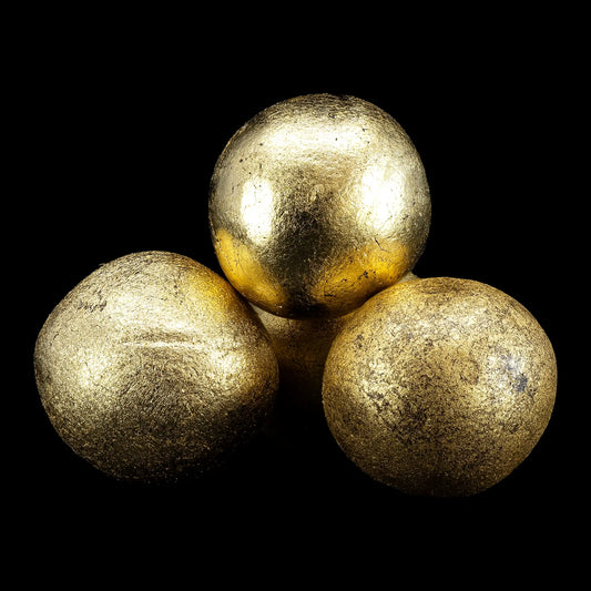 Cross section of Temple Balls showing soft resin-rich interior